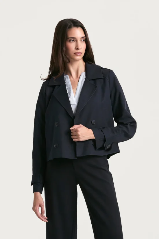 Trench Corto Azul