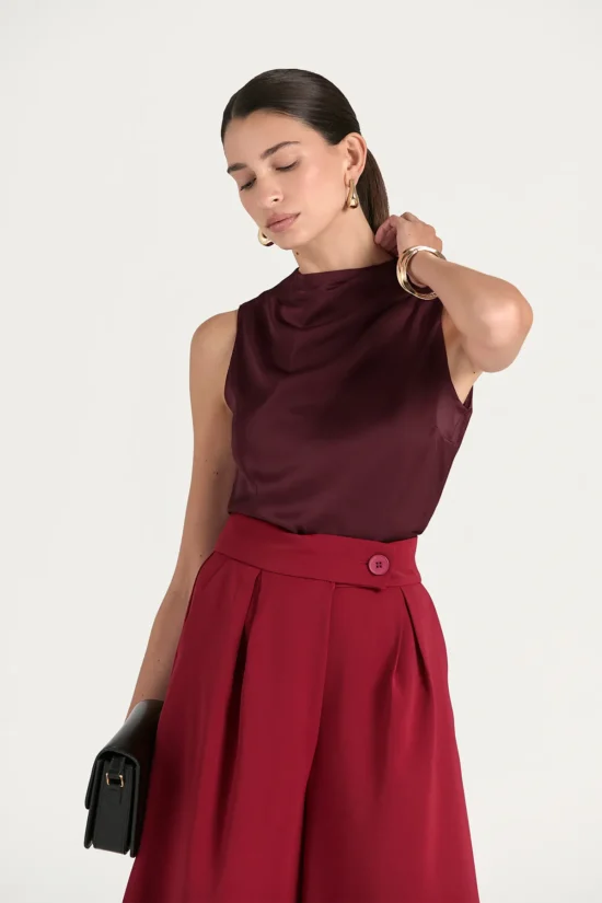 Blusa Malvina Guinda